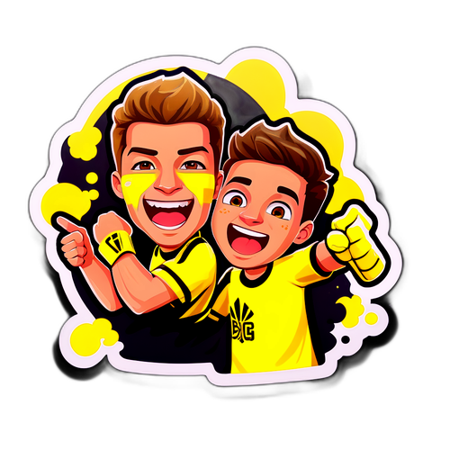 도르트문트 팬들이 서로 응원하는 스티커