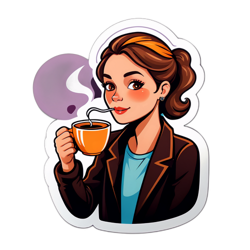 카페에서 커피를 마시는 사람