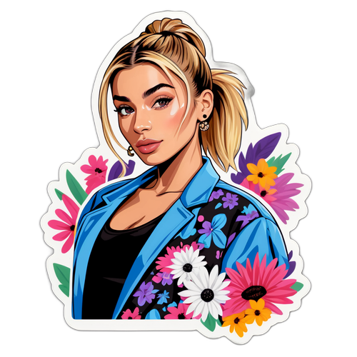 Chic Floral Confidence Sticker