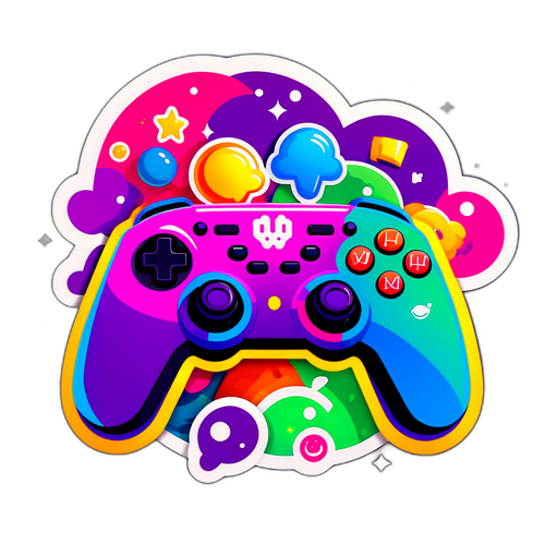 Farverig Twitch logo klistermærke