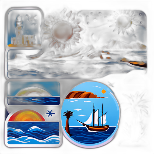 Pafos'un Doğal Güzellikleri Sticker Tasarımı