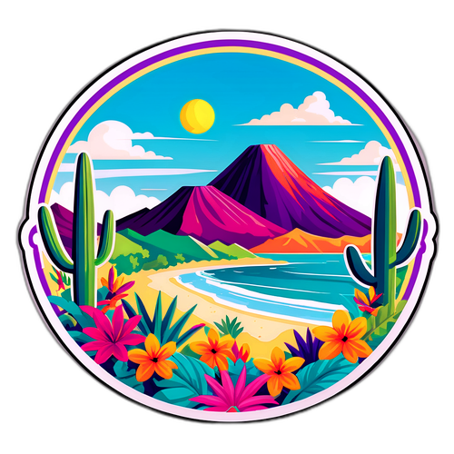 Kaunis maisema Meksikon rannoilta ja vuorilta