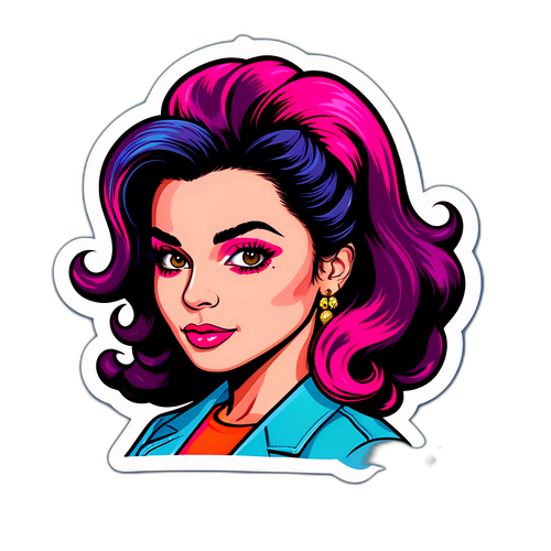 Crea un adesivo divertente di Marina La Rosa in stile pop-art