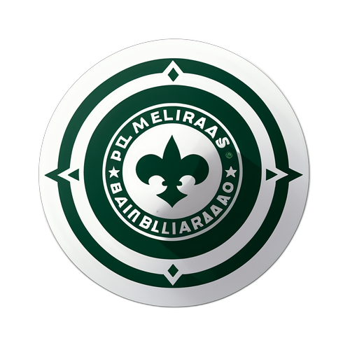 Stiker Logo Palmeiras dengan Bola Sepak
