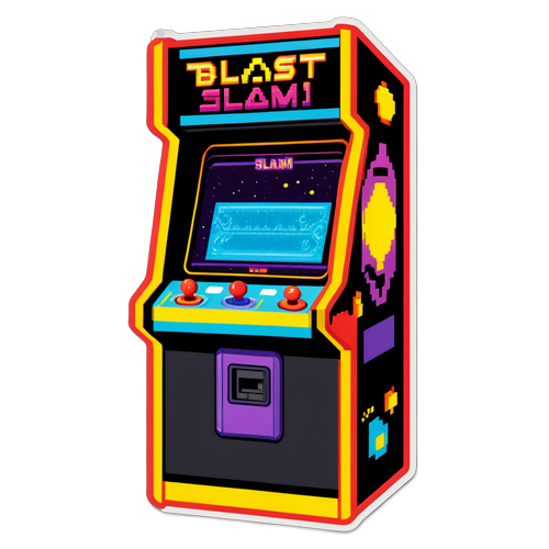 Retro Arcade Game Cabinet para sa 'Blast Slam 3'