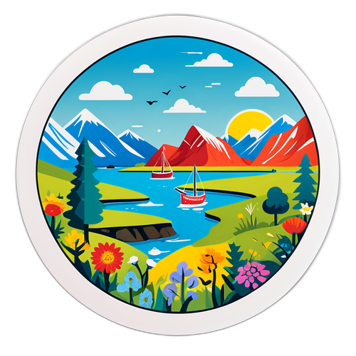 덴마크의 아름다운 자연 경관 일러스트