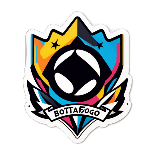 Autocollant avec le logo stylisé de Botafogo