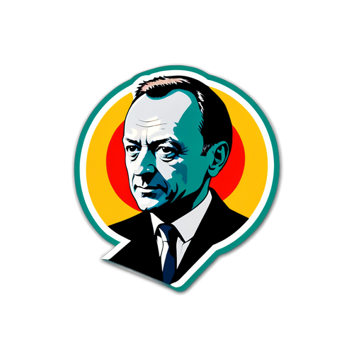 Tyylitelty Friedrich Merzin tarra