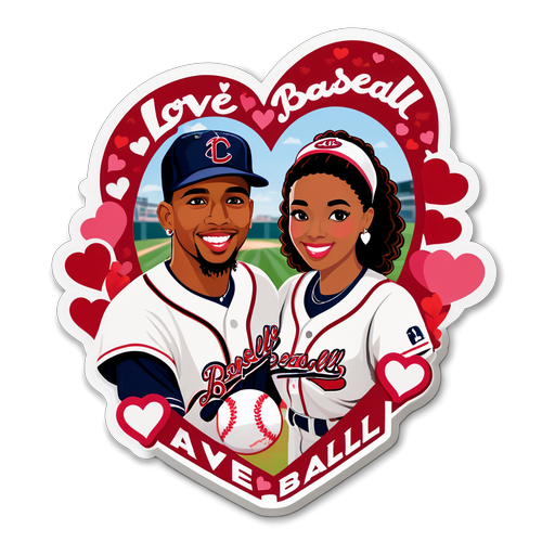 Love & Baseball Sticker Design