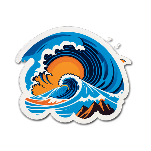 Sticker Gelombang Dinamis