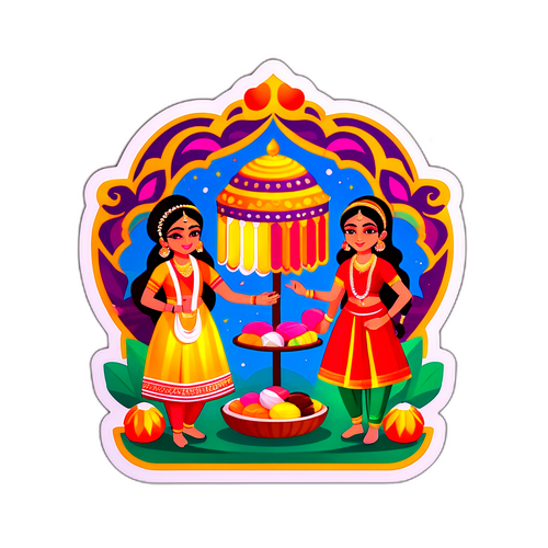 বাঙালী উৎসবের স্টিকার