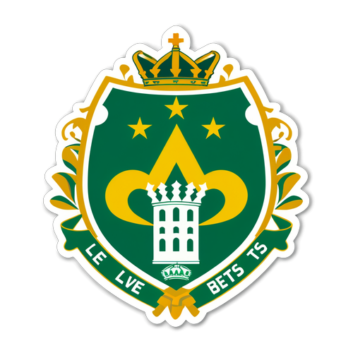 Sticker de los colores del Betis con la frase '¡Viva el Betis!' y el escudo del equipo