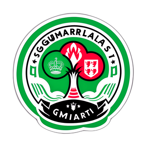 Стикер с символами футбольного соперничества между Гимареншем и Спортингом