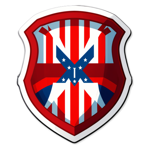 Escudo de Atlético de Madrid con el lema '¡Vamos Atleti!'