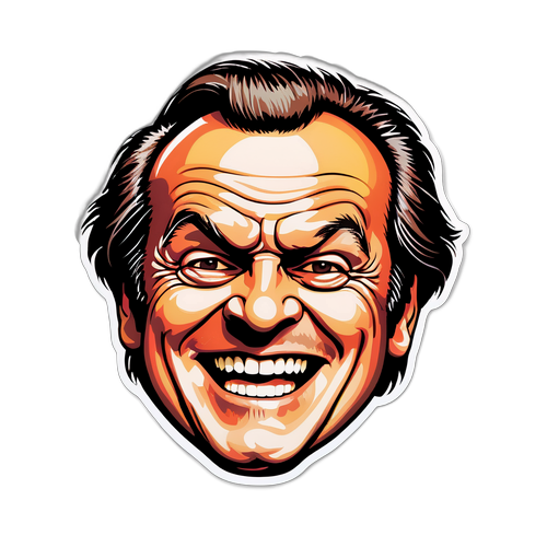 Funky klistremerke av Jack Nicholson