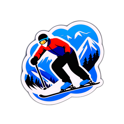 冬季运动的活力场景