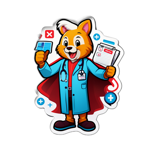 医療費改定を発表するマスコットキャラクターのデザイン