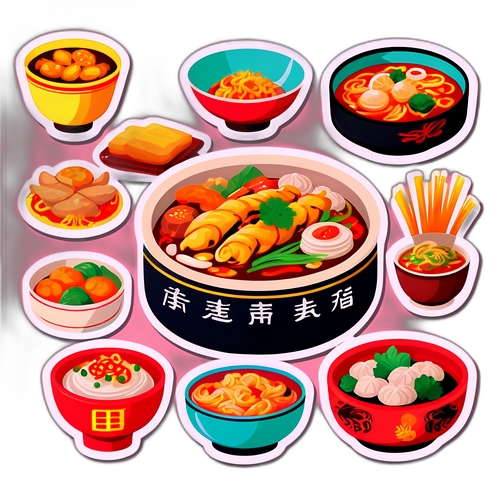 中国美食贴纸