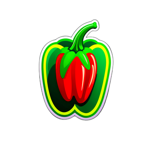 Színes paprika matrica