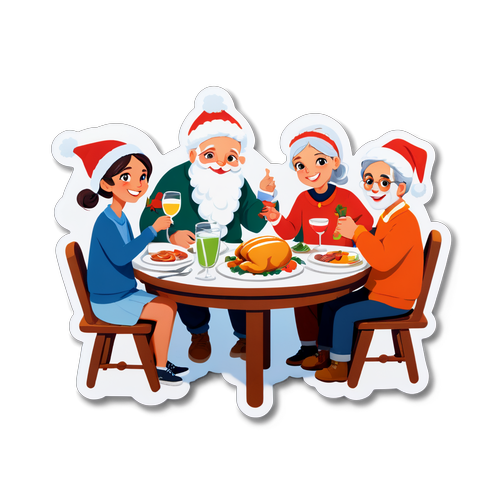 Een feestelijke maaltijd met vrienden