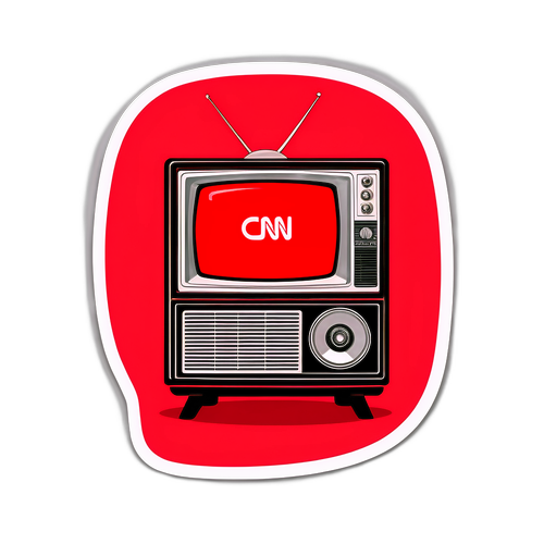 Sticker TV Retro CNN