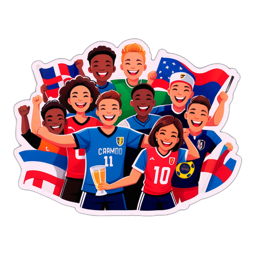 Sticker Merayakan Persahabatan Peminat