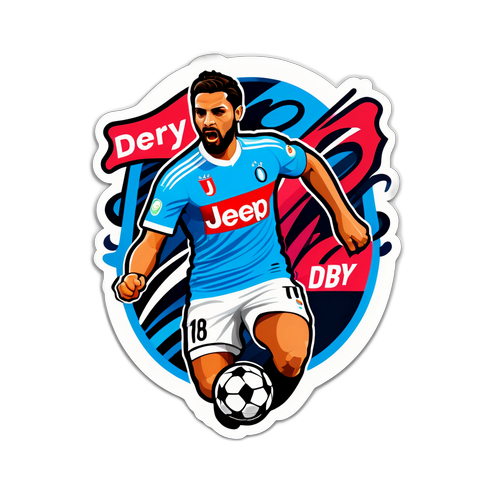 Σχεδίαση Αυτοκόλλητου με Υπερρεαλιστική Εικόνα του Θρυλικού Ντέρμπι Νάπολι-Γιουβέντους