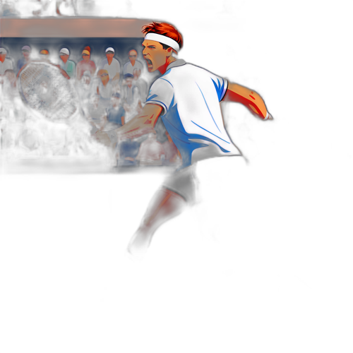 Holger Rune i aktion på tennisbanen