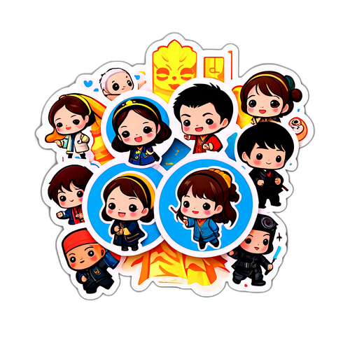 귀여운 캐릭터 스티커 - 정유미 유명 영화 장면 캡처