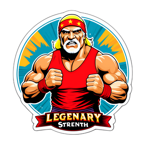 Pelekat Retro Hulk Hogan
