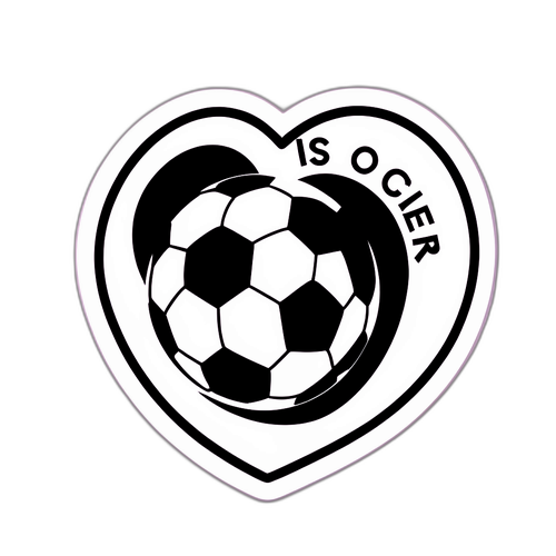 Soccer is Love Hart Sticker