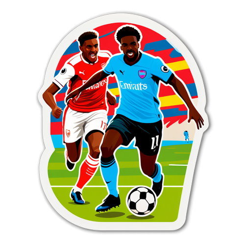 Dynamic Arsenal vs Newcastle Football Match Sticker