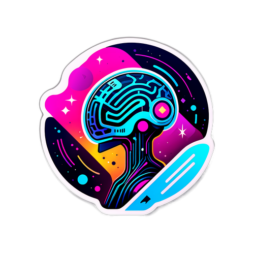 未来的グラフィックと技術をテーマにしたデザイン