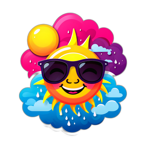 Kaakit-akit na Sticker ng Araw