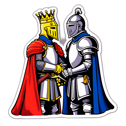 Смішний момент між двома лицарями, що змагаються за корону семи королівств