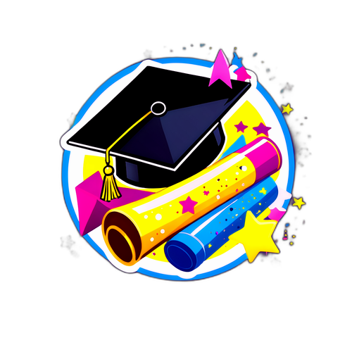 Sticker de réussite pour jeunes diplômés