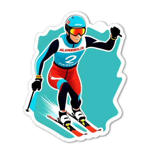 Sticker de ski alpin à Kitzbühel