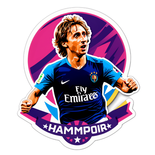 Autocollant Luka Modrić z Trophée