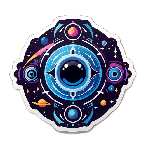 Sticker para sa Exo na may Temang Cosmos