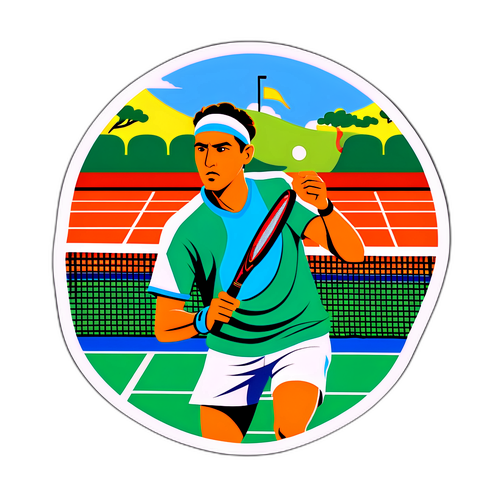 Vignette de concentration au tennis