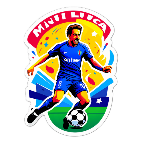 Stiker Manuel de Luca dalam Aksi