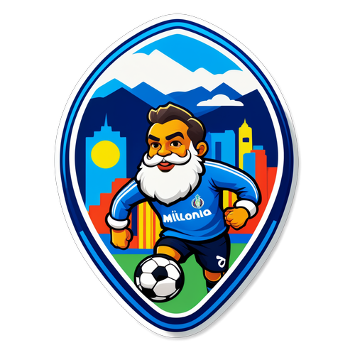 Sticker de Bogotá con el Clásico Millonarios vs. Santa Fe