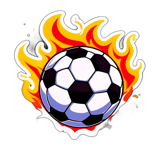 सॉकर बॉल फ्लेम्स