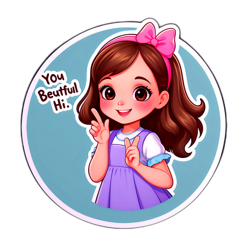 Gái Dễ Thương Vẫy Chào
