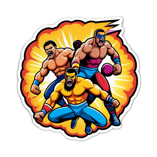 Naklejka stylu komiksowego na Summerslam 2025