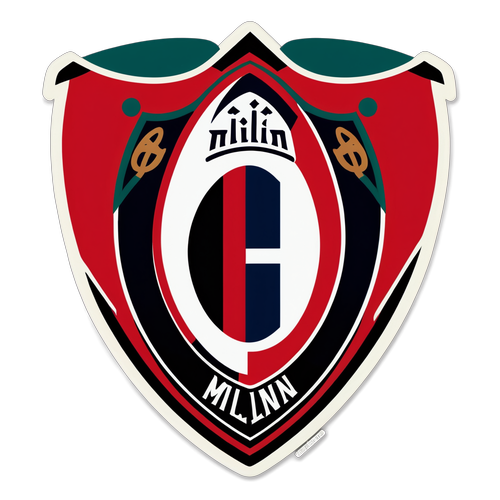 Stiker Retro AC Milan vs Bologna