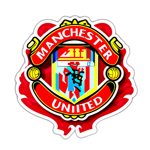 Diseño de sticker en homenaje a los aficionados del Manchester United