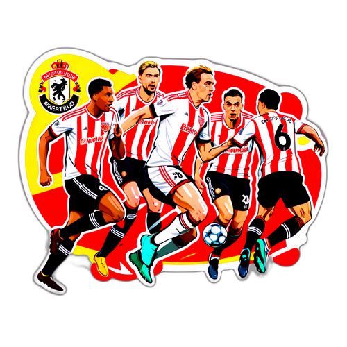 Sticker cu detalii grafice din meciul Brentford - Sunderland