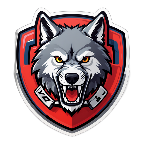 Арсенал в форме волка в стиле граффити на фоне футбольного поля