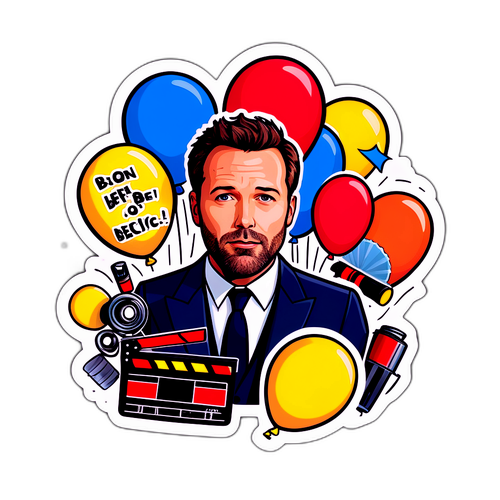 Humorystyczny naklejka z Benem Affleckiem